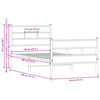 vidaXL Cama sem colch&atilde;o com cabeceira e p&eacute;s 90x190 cm