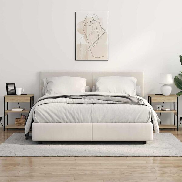 vidaXL Arm&aacute;rio de Cabeceira 2 pcs Carvalho Sonoma 41 x 31 x 51 cm