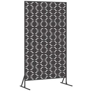 vidaXL Protetor de Privacidade 100 x 50 x 180 cm A&ccedil;o Preto