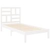 vidaXL Estrutura cama pequena solteiro 75x190 cm madeira maciça branco