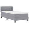 vidaXL Cama box spring com colch&atilde;o Cinzento-claro 90 x 190 cm