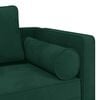 vidaXL Chaise longue com almofad&otilde;es veludo verde-escuro