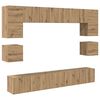 vidaXL Conjunto de m&oacute;vel de TV 8 pcs Carvalho Artesanal