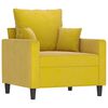 vidaXL Poltrona com apoio de p&eacute;s 60 cm veludo amarelo