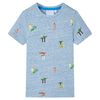 T-shirt para crian&ccedil;a azul mesclado 140