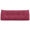 vidaXL Travesseiro para Costas Vinho Vermelho 120 x 24 x 50 cm Veludo