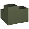 vidaXL Vaso de Jardim Verde-oliva 80 x 80 x 60 cm A&ccedil;o