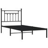 vidaXL Estrutura de cama com cabeceira 80x200 cm metal preto