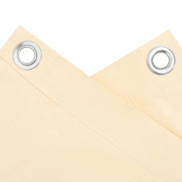 vidaXL Tela de privacidade para varanda 300x75 cm PVC creme