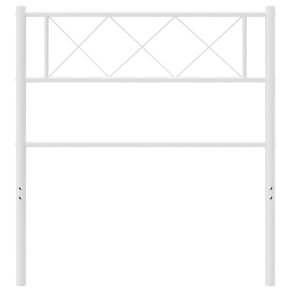 vidaXL Cabeceira de substitui&ccedil;&atilde;o 107 cm metal branco
