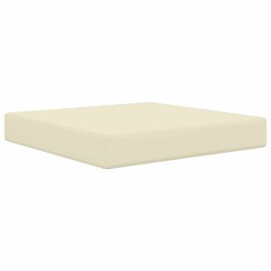 vidaXL Almofada para Sof&aacute; Externo Creme 60 x 60 x 8 cm Poli&eacute;ster