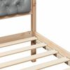 vidaXL Estrutura da Cama com cabeceira Cinzento-claro 135 x 190 cm