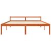 vidaXL Estrutura da Cama com cabeceira Marrom Cera 200 x 200 cm