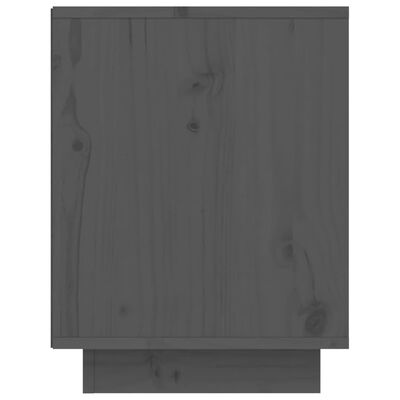 vidaXL Sapateira 60x34x45 cm madeira de pinho maciça cinza