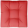 vidaXL Almofad&atilde;o para sof&aacute; de paletes 70x70x12 cm tecido vermelho