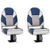 vidaXL 4 pcs conjunto assento de barco dobr&aacute;vel com encosto alto