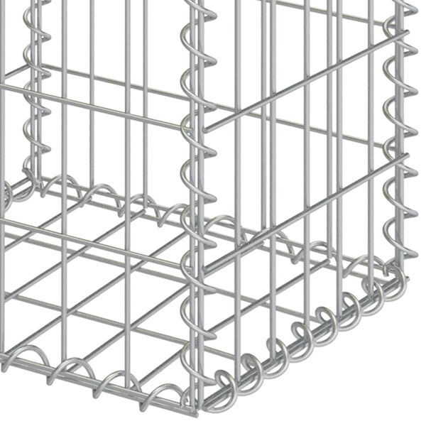 vidaXL Cestos gabi&atilde;o 2 pcs a&ccedil;o galvanizado 30x30x40 cm