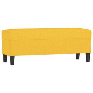 vidaXL Banco 100x35x41 cm tecido amarelo-claro