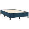 vidaXL Cama boxspring com colch&atilde;o 120x190 cm veludo azul-escuro