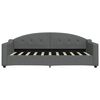 vidaXL Sof&aacute;-cama com colch&atilde;o 90x190 cm tecido cinzento-escuro