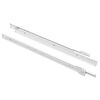 vidaXL Corredi&ccedil;a de Gaveta 2 pcs Branco 400 mm A&ccedil;o