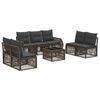 vidaXL Conjunto de Sof&aacute; de Jardim 8 unid. Cinza e Cinza Escuro vime PE
