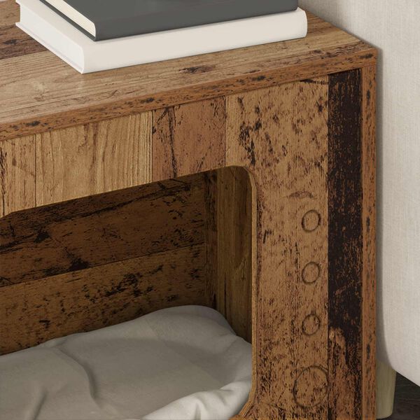 vidaXL Casa para Gatos Madeira antiga 51 x 30 x 42 cm