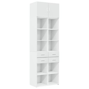 vidaXL Arm&aacute;rio de arruma&ccedil;&atilde;o 70x42,5x225 cm derivados de madeira branco