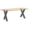 vidaXL Pés para mesa de jantar em formato de X, 2 peças, antracite, 70x(72-73) cm, aço