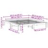 vidaXL Cama sem colch&atilde;o 200x200 cm madeira de pinho maci&ccedil;a branco
