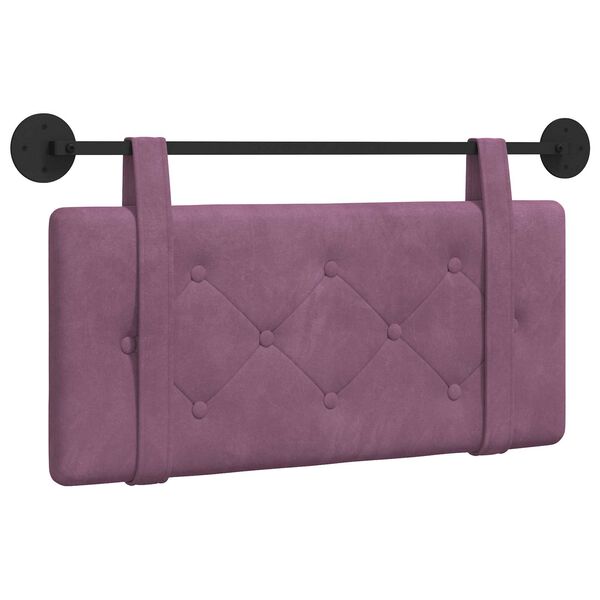 vidaXL Cabeceira Suspensa Roxo 100 x 55 x 5 cm Veludo