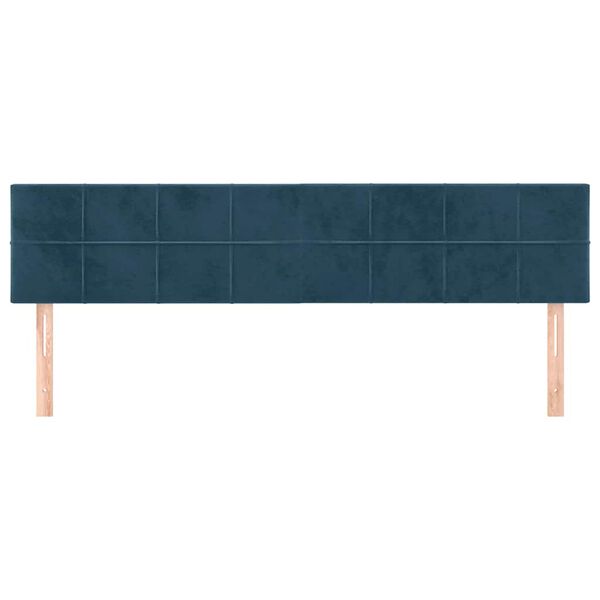 vidaXL Cabeceiras azul-escuro 160x5x78/88 cm veludo