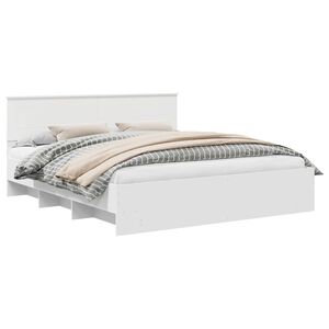 vidaXL Estrutura da Cama Branco 200 x 200 cm Madeira processada