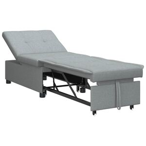 vidaXL Sof&aacute;-cama retr&aacute;til Cinzento-claro 194 x 50 x 82 cm tecido