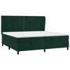 vidaXL Cama com molas/colch&atilde;o 200x200 cm veludo verde-escuro