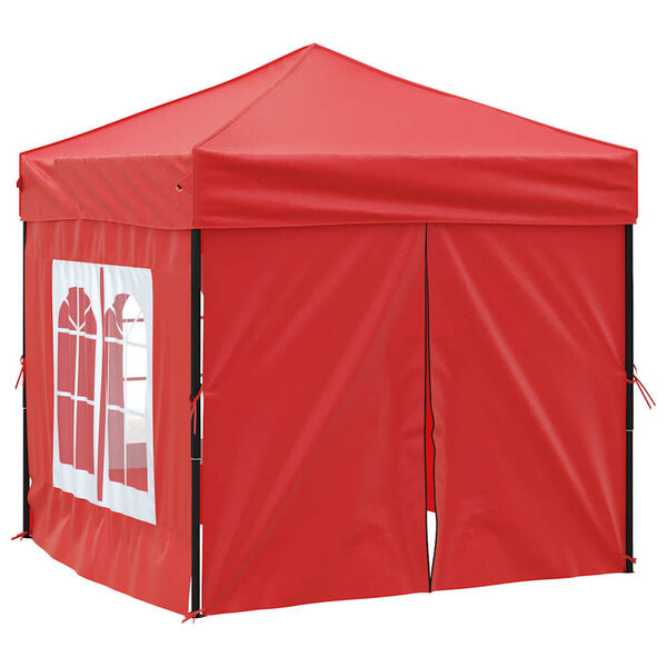 vidaXL Tenda para festas dobr&aacute;vel com paredes laterais 2x2 m vermelho