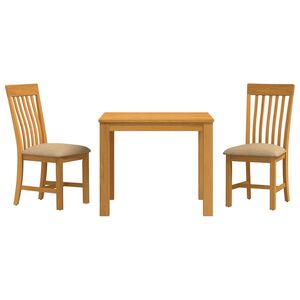 vidaXL Conjunto de sala de jantar 3 unid. Bege