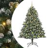 vidaXL &Aacute;rvore de Natal Artificial Verde 210 cm PVC, Pl&aacute;stico e A&ccedil;o
