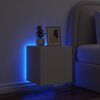 vidaXL M&oacute;veis de parede p/ TV com luzes LED 2 pcs 40,5x35x40 cm branco