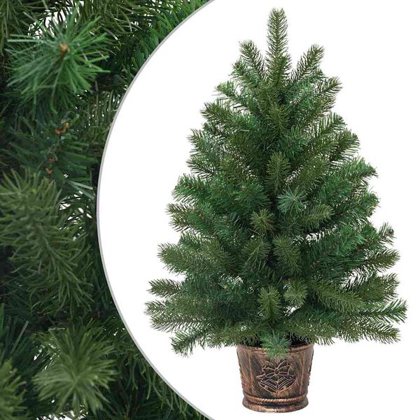 vidaXL &Aacute;rvore de Natal Artificial Verde 75 cm PVC, PE e a&ccedil;o