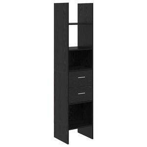 vidaXL Gabinete de Livros Carvalho preto 40 x 35 x 180 cm