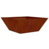 vidaXL Vaso de Jardim 5 pcs Ferro Enferrujado 40 x 40 x 15 cm