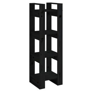 vidaXL Estante/divis&oacute;ria 41x35x125 cm pinho maci&ccedil;o preto
