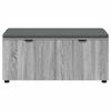 vidaXL Banco de Hall com almofada Cinza Sonoma 100 x 38 x 46 cm