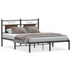 vidaXL Estrutura cama s/ colch&atilde;o derivados madeira carvalho castanho