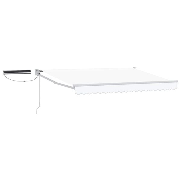 vidaXL Toldo Retr&aacute;til El&eacute;trico Branco 3 x 2,5 m