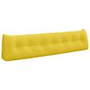 vidaXL Travesseiro para Costas Amarelo Claro 200 x 24 x 50 cm tecido