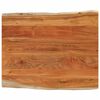 vidaXL Tampo de mesa retangular borda viva 100x80x3,8 cm ac&aacute;cia maci&ccedil;a