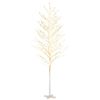 vidaXL Árvore c/ 672 luzes LED 400 cm bétula branco quente