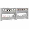 vidaXL Sapateiras de parede 2 pcs 80x18x60 cm contrapl. cinza cimento